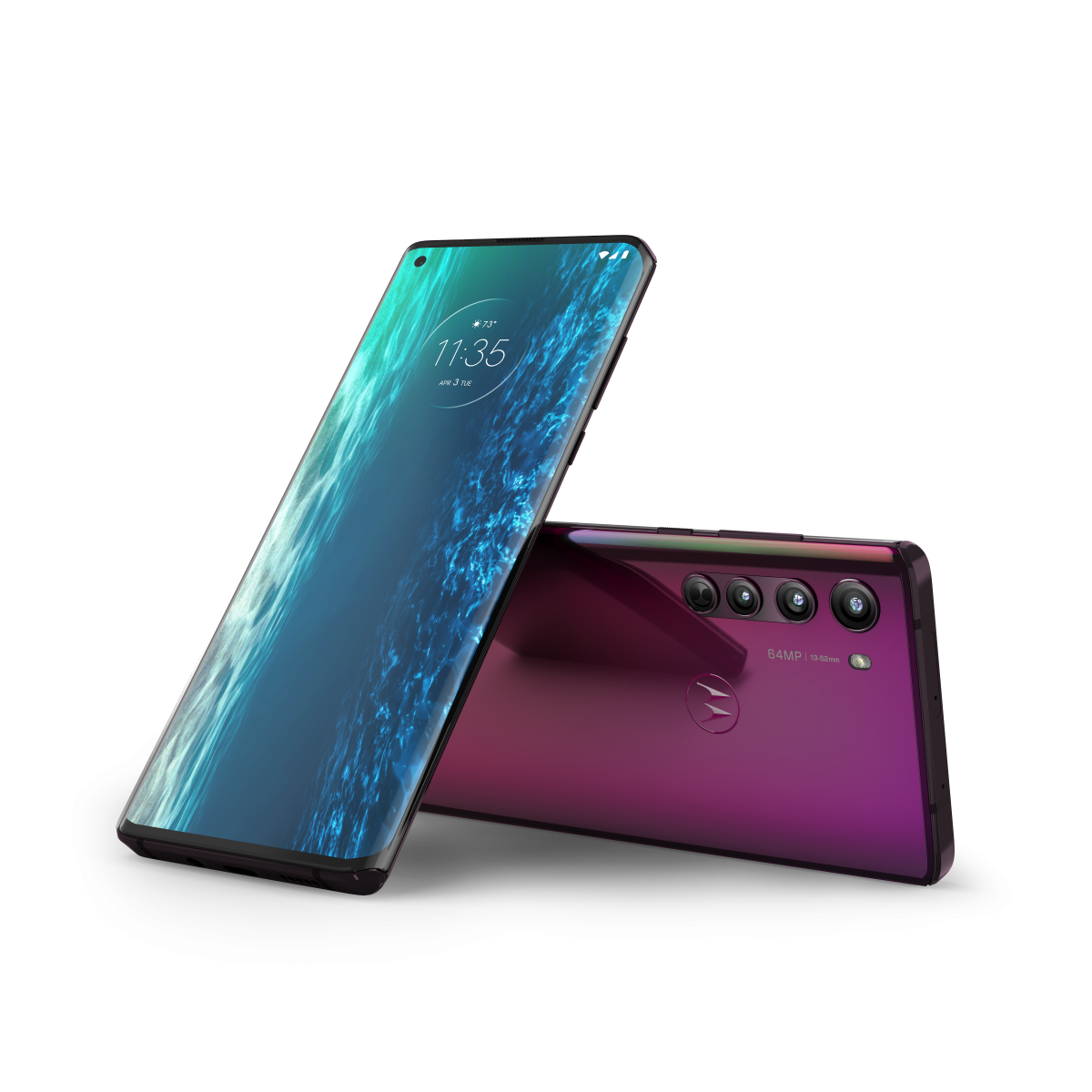 The Motorola Edge (2020) features a beautiful curved display, Snapdragon 765G, and quad cameras. 