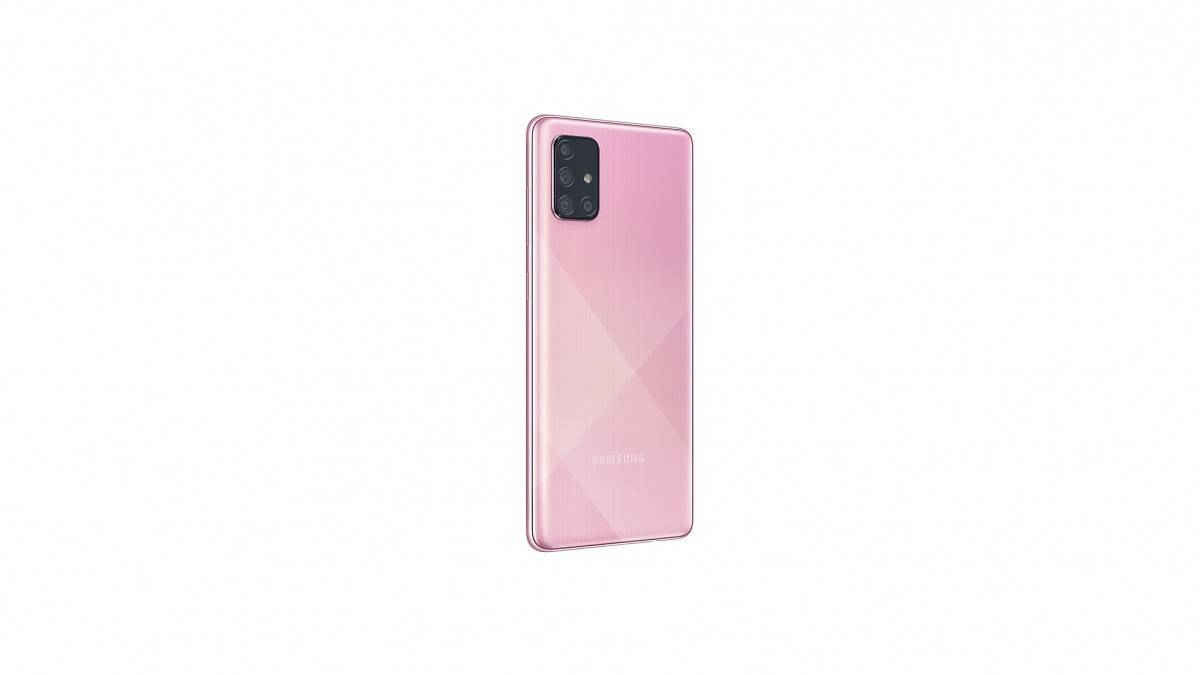 Samsung Galaxy A71 in pink