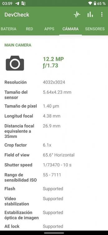 Google Pixel 4a rear camera specifications