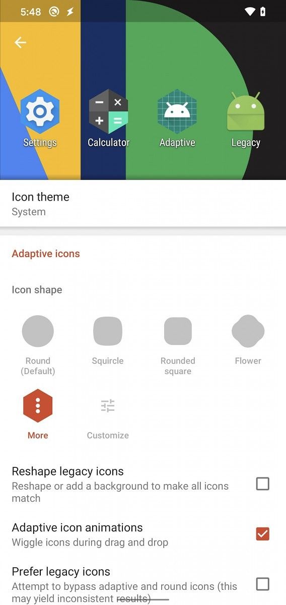Nova Launcher beta adds new adaptive icon shapes inspired by Android 11