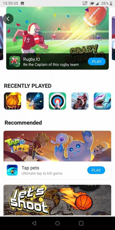 OnePlus Game Space Instant Games