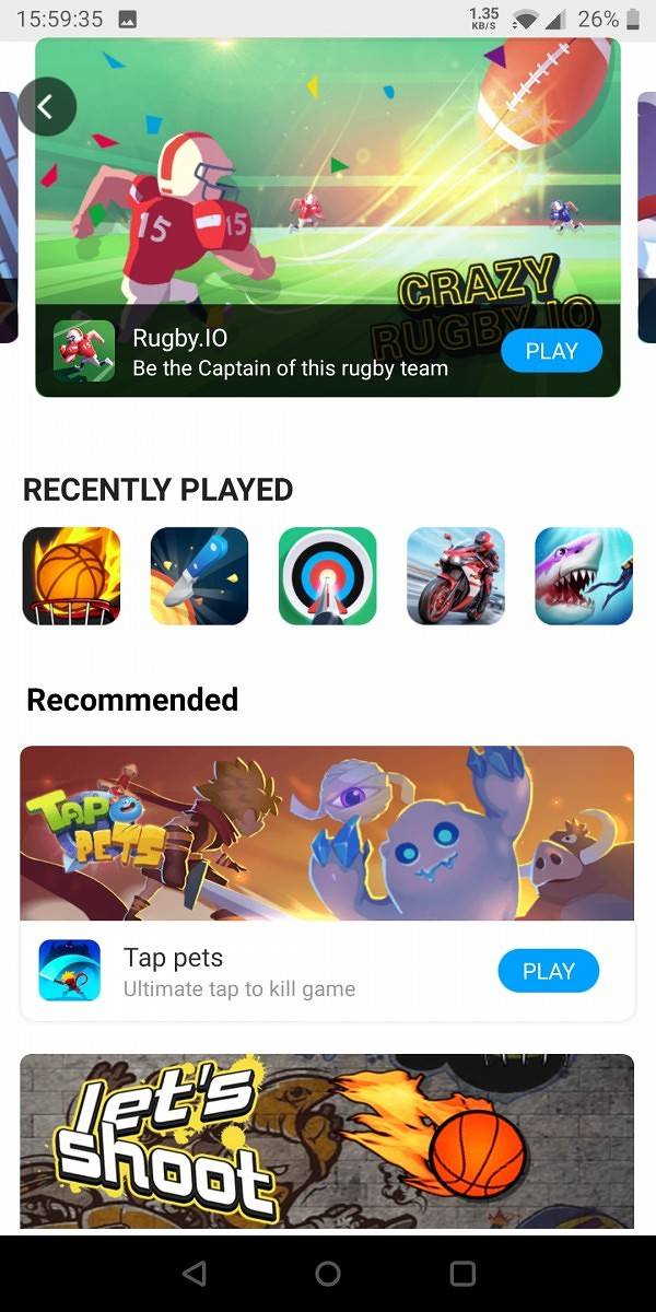 OnePlus Game Space Instant Games