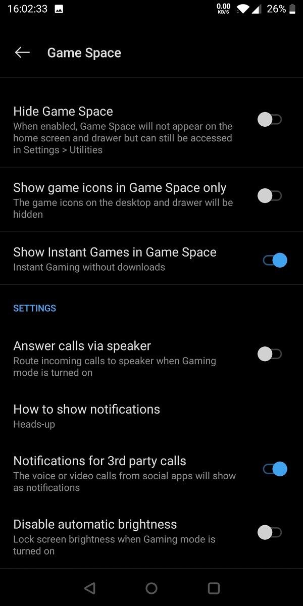 OnePlus Game Space Instant Games
