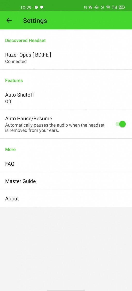 Razer Opus Android app