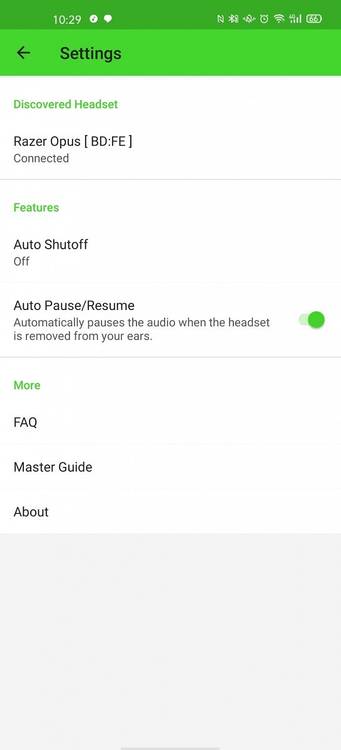 Razer Opus Android app