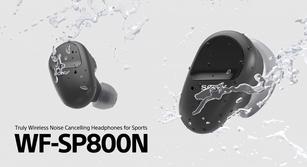 Sony WF-SP800N wireless earbuds offer noise-cancelation and IP55