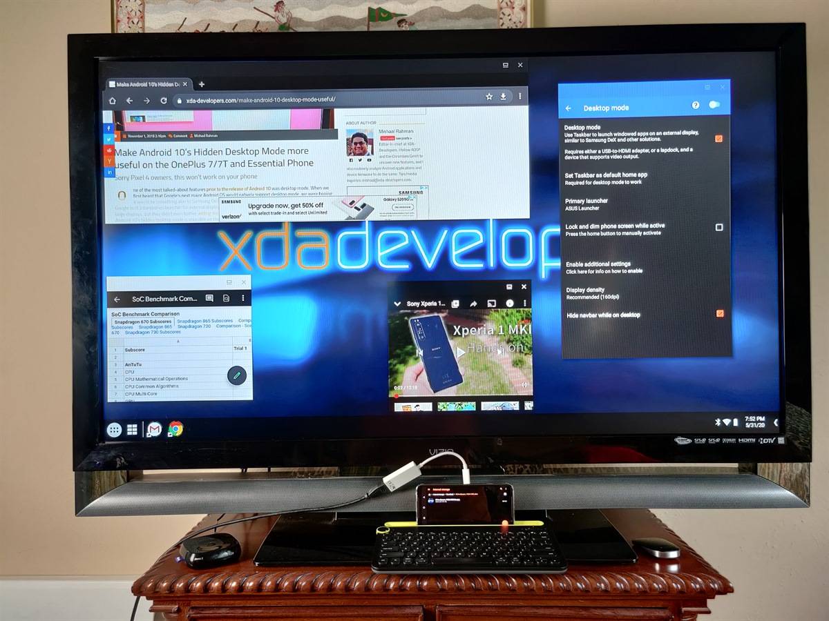 Taskbar 6.0 Samsung DeX-like desktop mode on Android 10