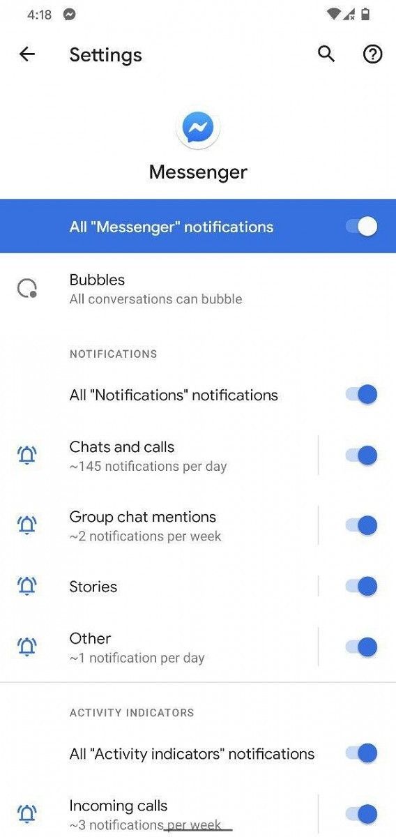 Facebook Messenger Android 11 Bubbles