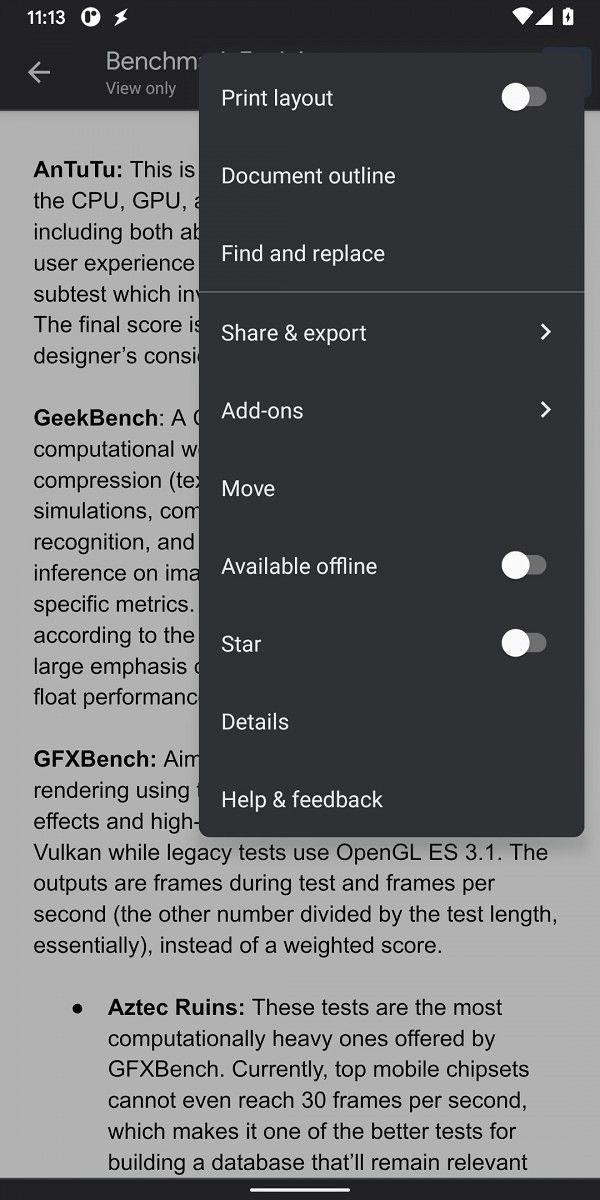 Google Docs, Sheets, and Slides are getting a dark theme on Android