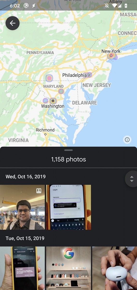 Google Photos Explore Map