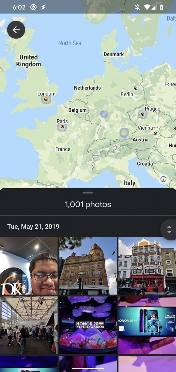 Google Photos Explore Map