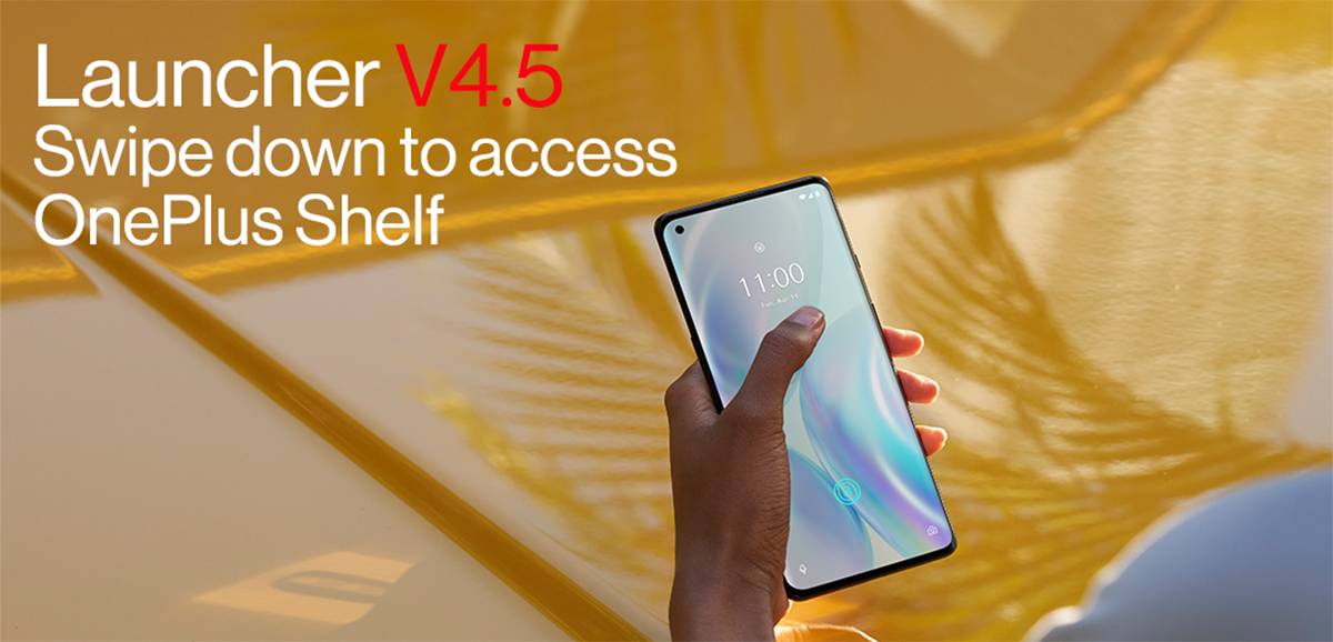 OnePlus Launcher 4.5.4 adds a swipe down gesture to access OnePlus Shelf
