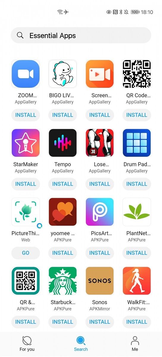 Petal Search find apps to download on Huawei smartphones