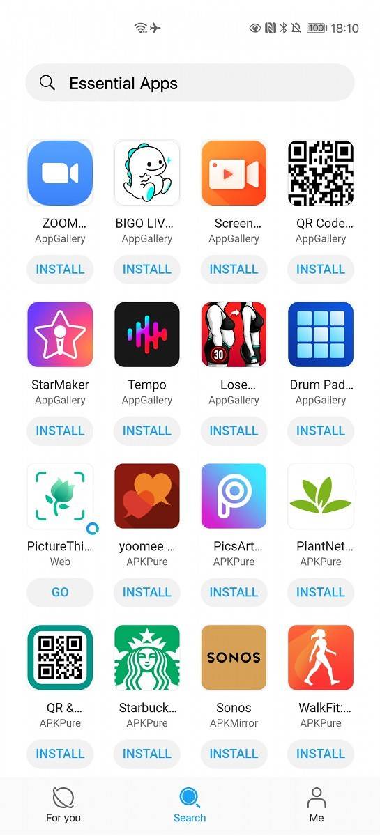 Petal Search find apps to download on Huawei smartphones