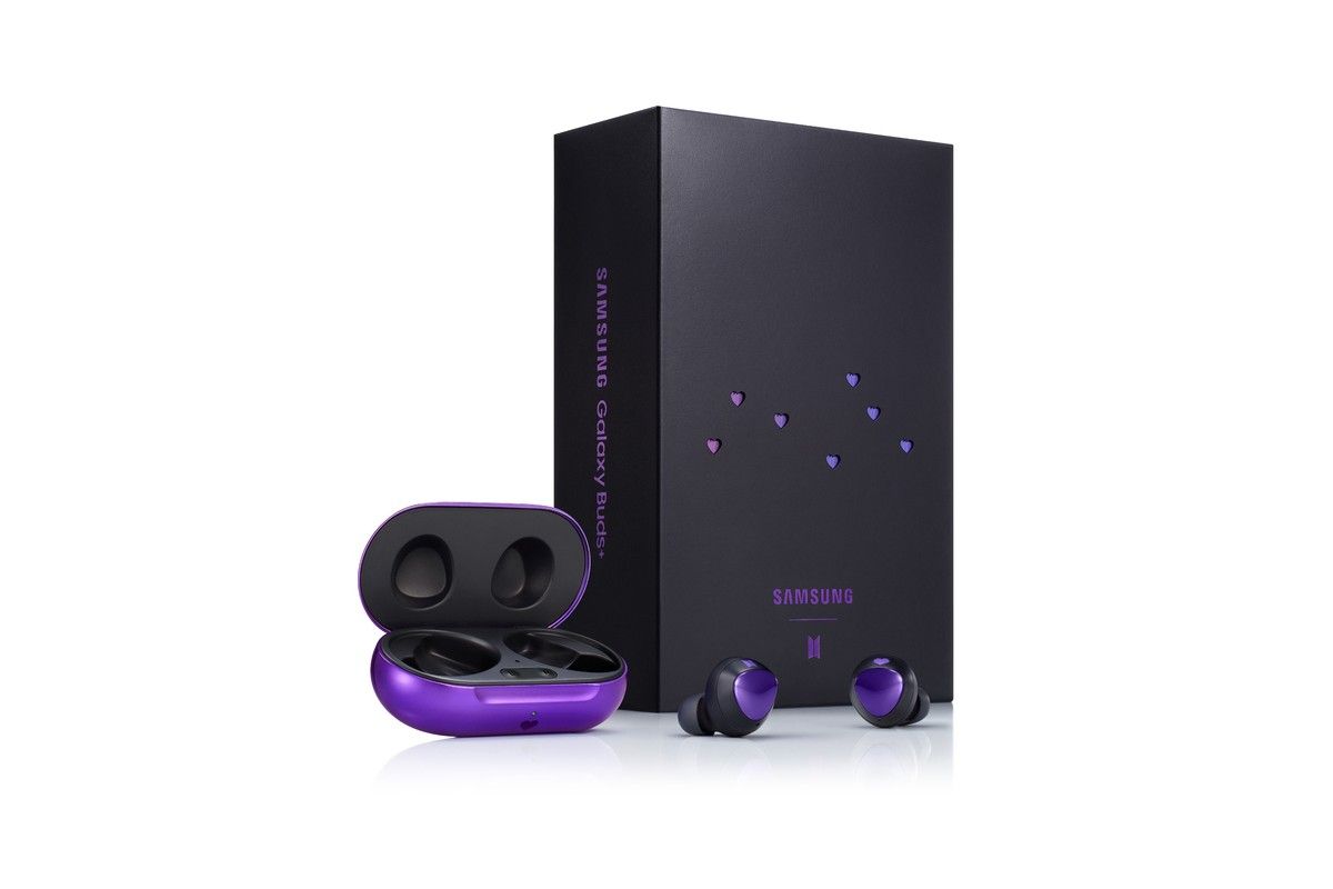 BTSコラボSamsung Galaxy Buds+ パープル 付属品多数 Shop: Samsung x BTS Phone, Earbuds Collaboration Now