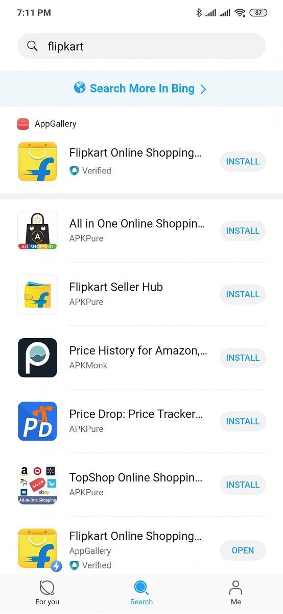Petal Search find apps to download on Huawei smartphones