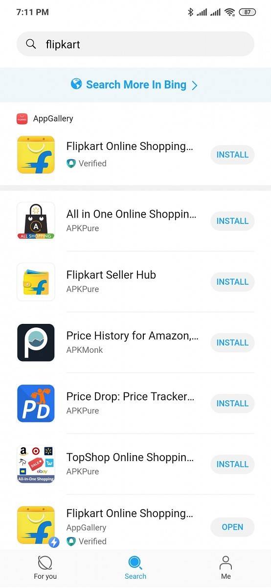 Petal Search find apps to download on Huawei smartphones