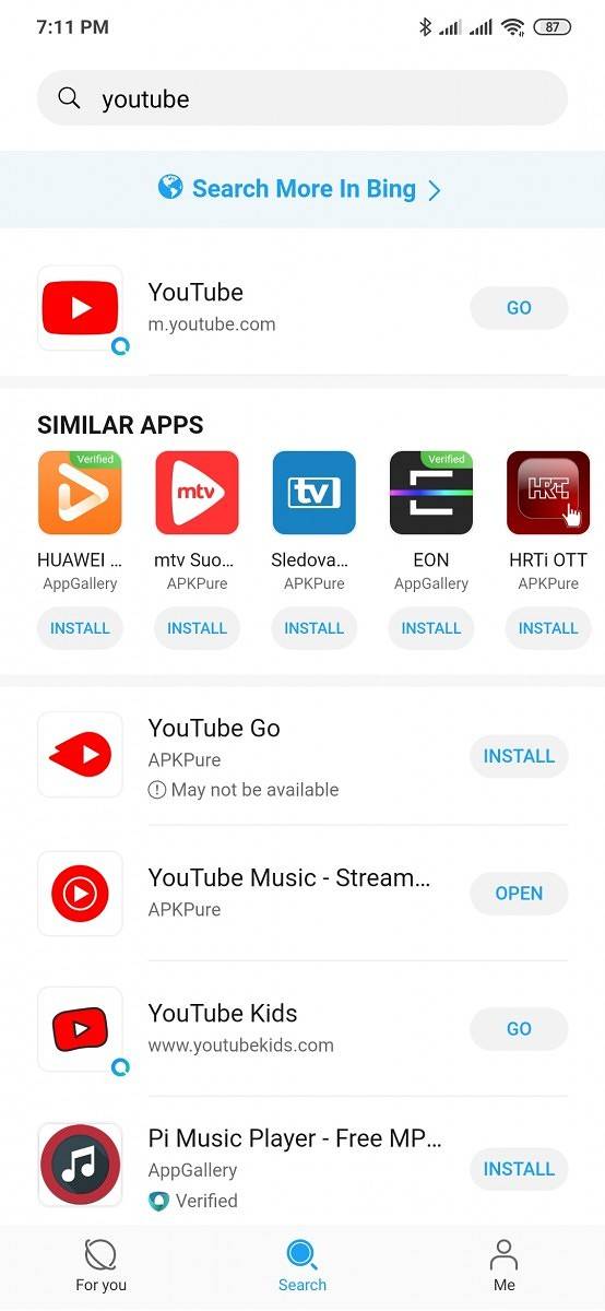 Petal Search find apps to download on Huawei smartphones
