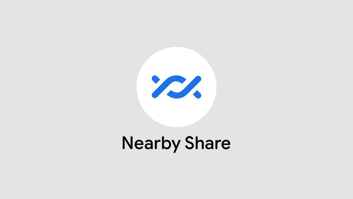 Nearby Share icon on gray background