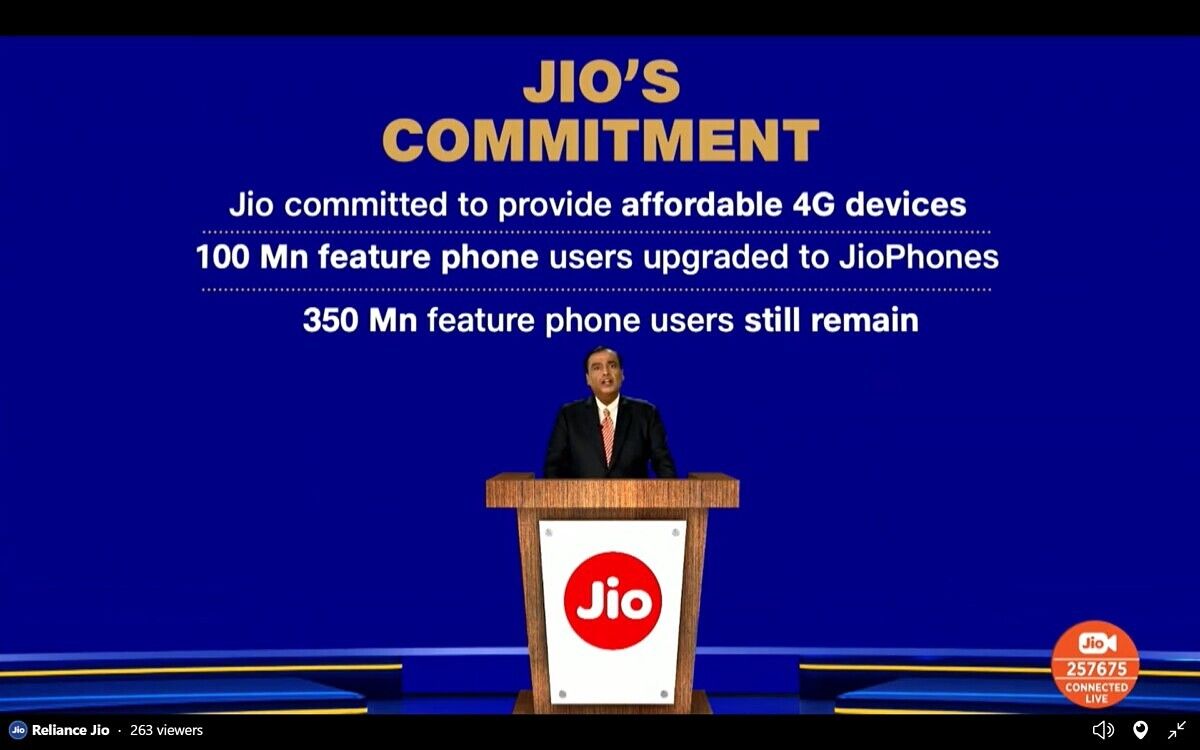 Google Jio Android smartphone 5G