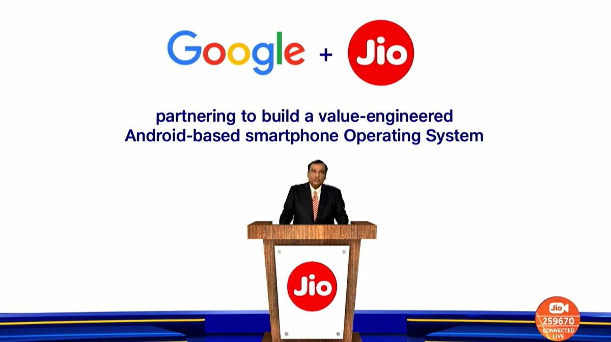 Google Jio Android smartphone 5G