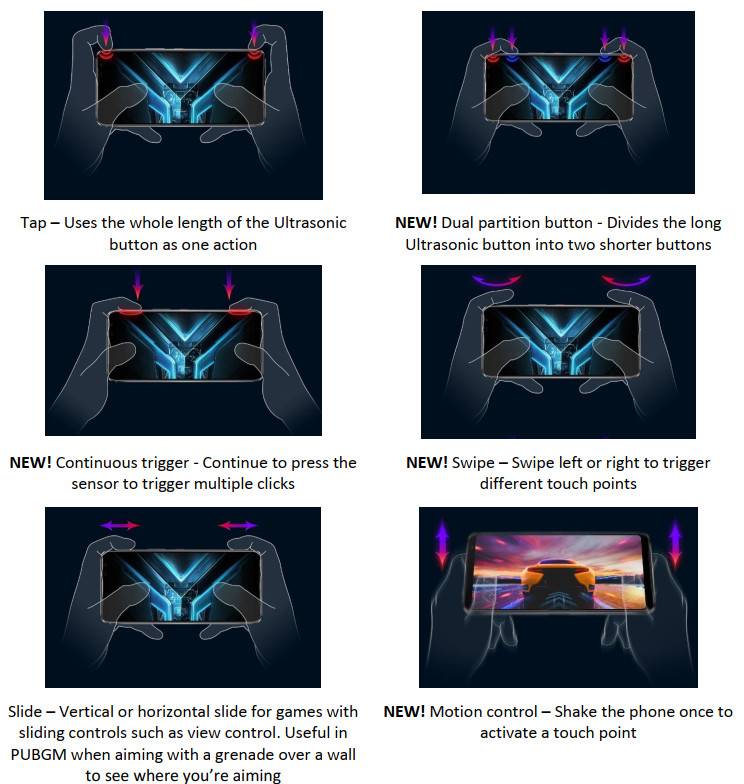 ASUS ROG Phone 3 AirTrigger Gestures