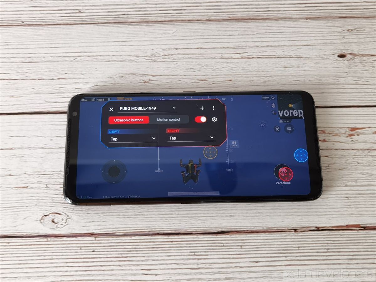 AirTrigger gestures on ASUS ROG Phone 3