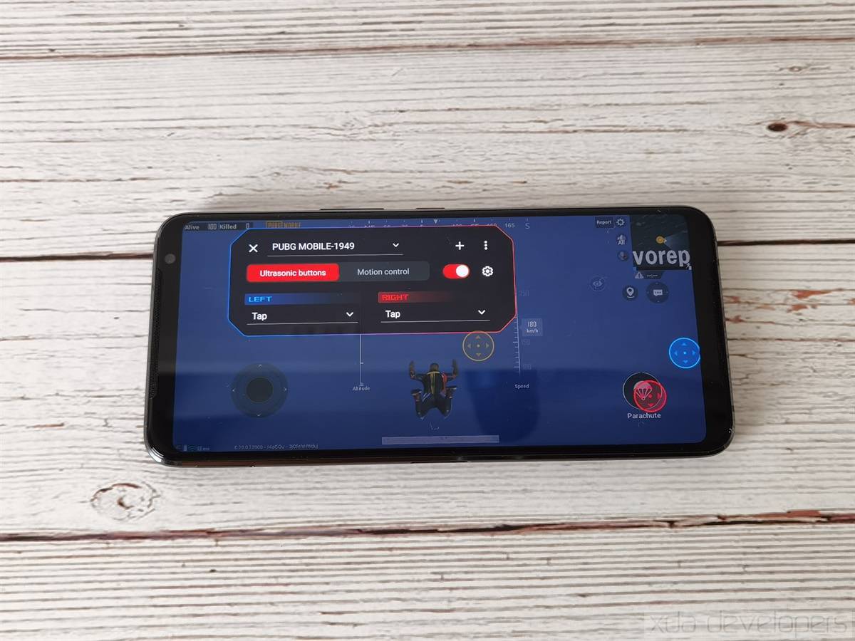 AirTrigger gestures on ASUS ROG Phone 3
