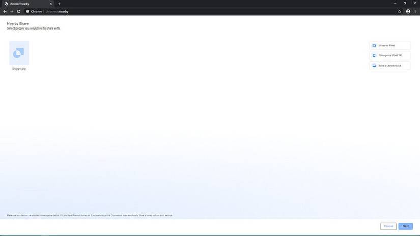 Google Chrome Windows Nearby Share