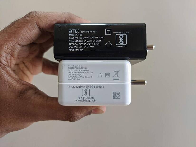 AMX XP60 and OnePlus chargers