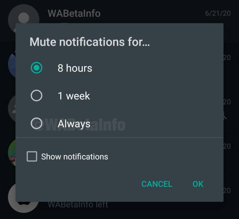 WhatsApp Mute Always