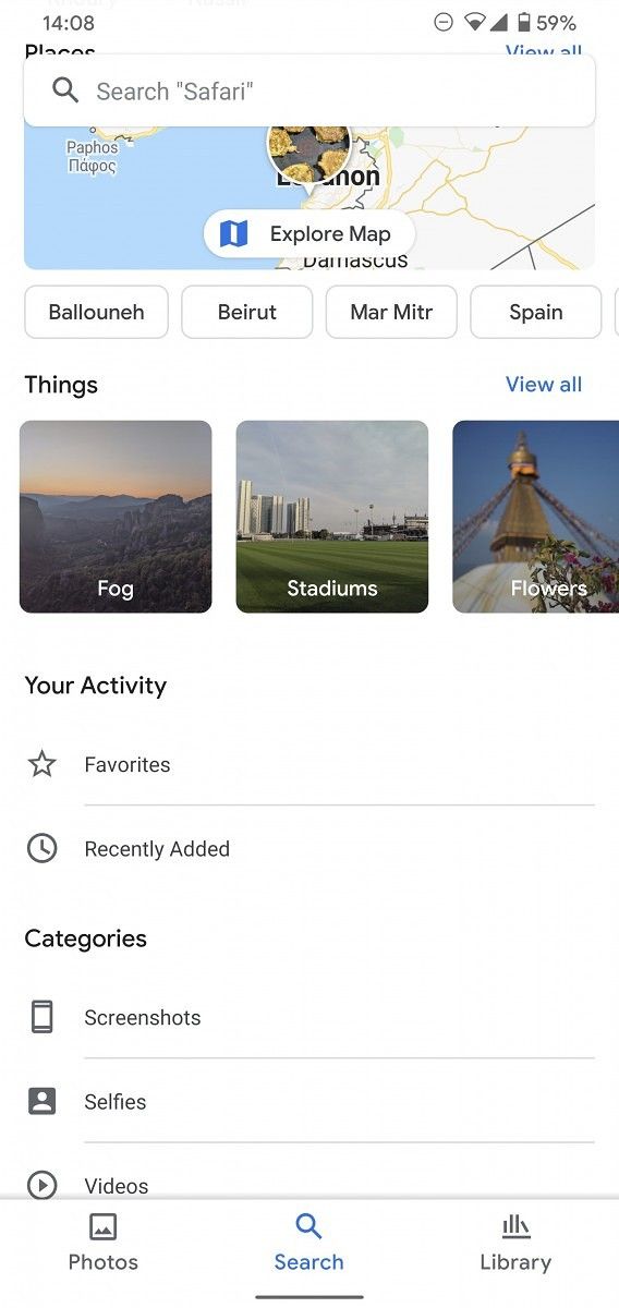google photos search