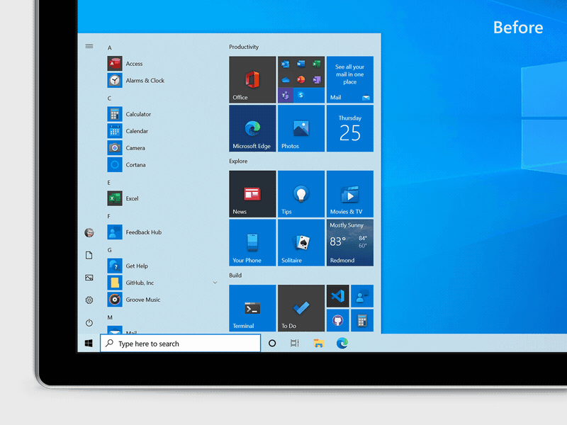 Windows 10 Insider Preview 20161 adds new Start menu design, Alt + TAB ...