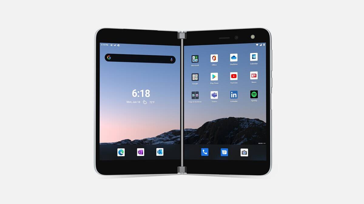 Microsoft Surface Duo opened