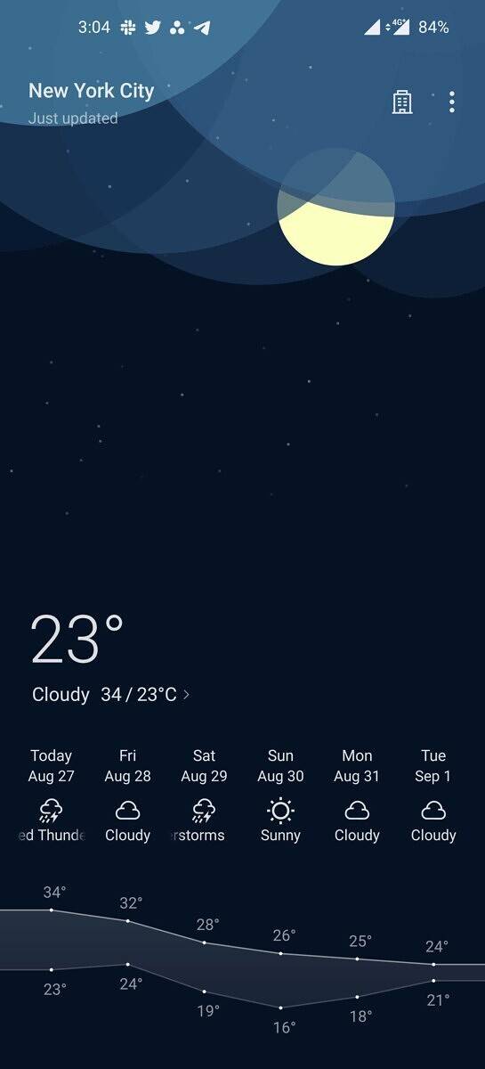 OnePlus Weather app
