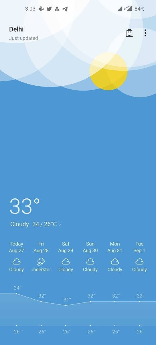 OnePlus Weather app