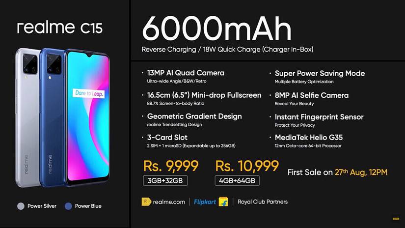 Realme C15 spec and price