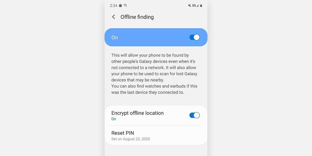 Samsung Find My Mobile Offline finding