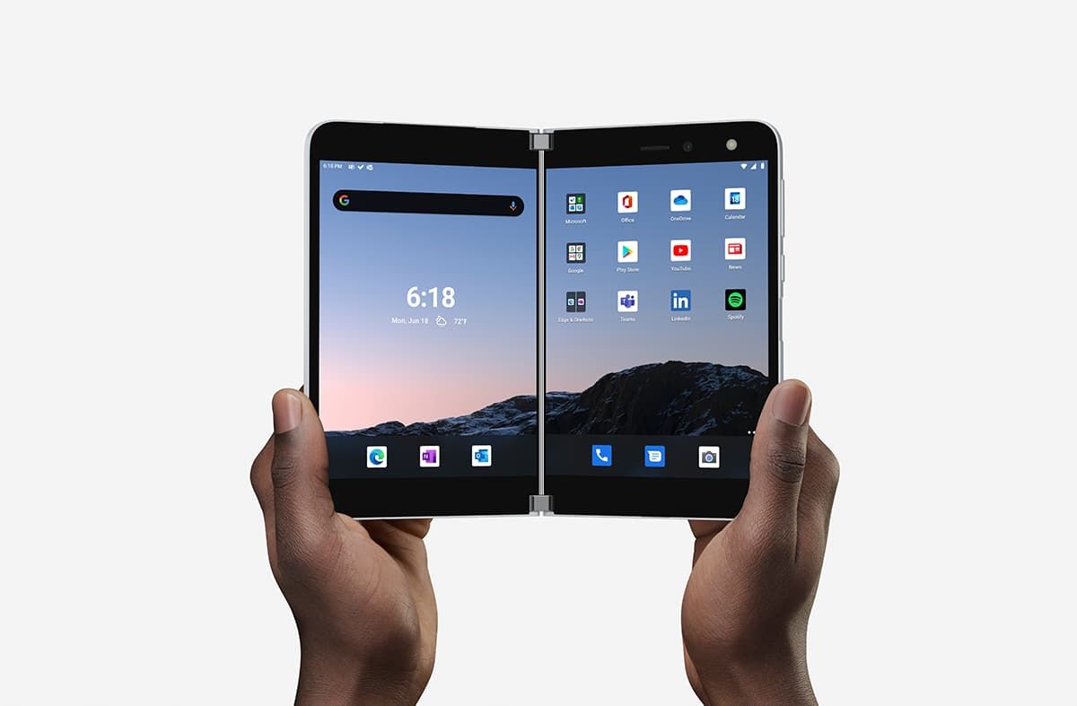 The Microsoft Surface Duo has two screens and runs Android
