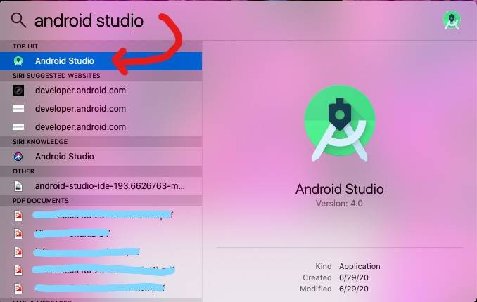 Android Studio on macOS