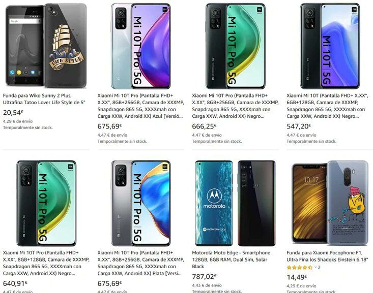 Xiaomi Mi 10T and Mi 10T Pro appear briefly on Amazon Spain with