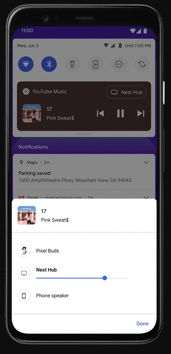 Android 11 redesigned media player