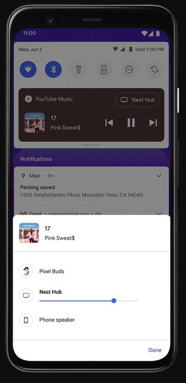 Android 11 redesigned media player