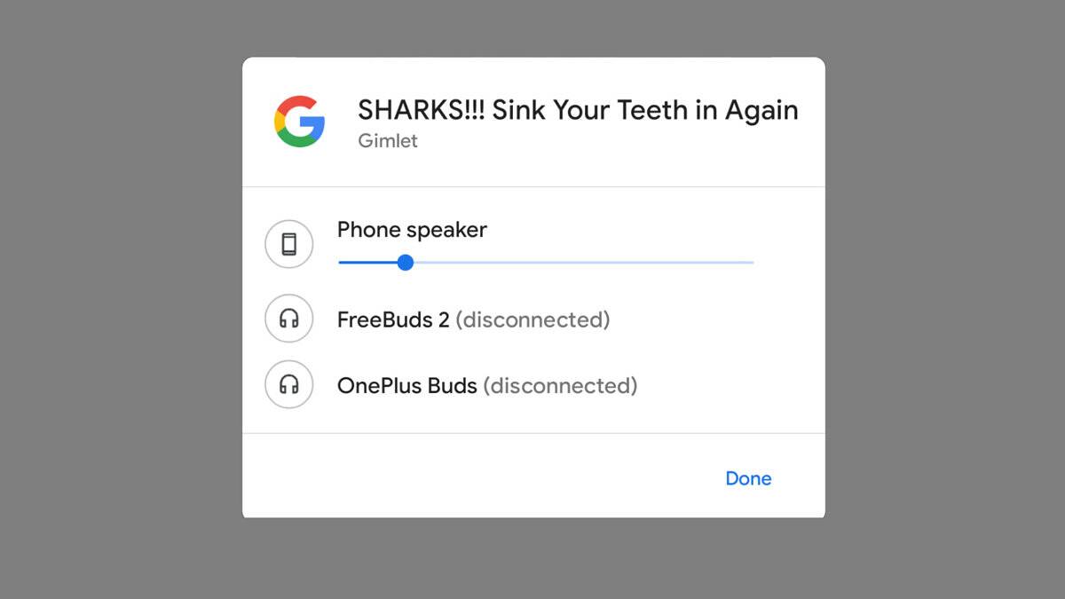 Android 11's audio output picker to show Google Cast devices