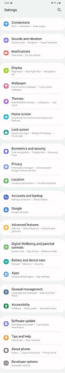 One UI 3.0 beta on the Samsung Galaxy S20