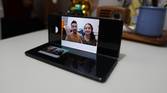 The Z Fold 2 in Flex Mode, which allows video calls.