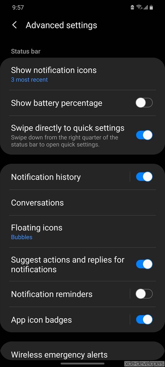 Android 11 features in One UI 3.0