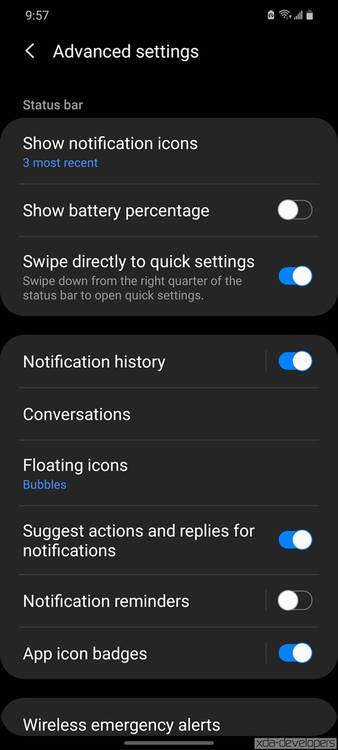 Android 11 features in One UI 3.0
