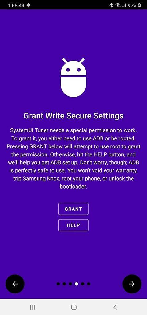Grant Write Secure Settings permission on rooted Samsung Galaxy Note 20 Ultra