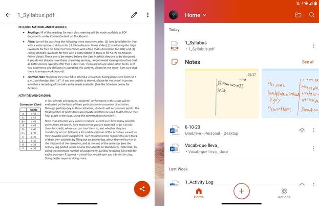 Microsoft Office on the Microsoft Surface Duo